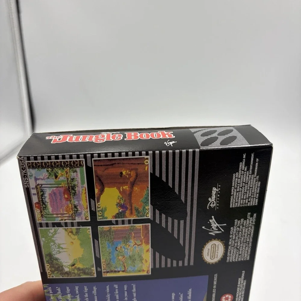 Disney's The Jungle Book SNES 1994 Box Only And Inserts & Poster Super Nintendo